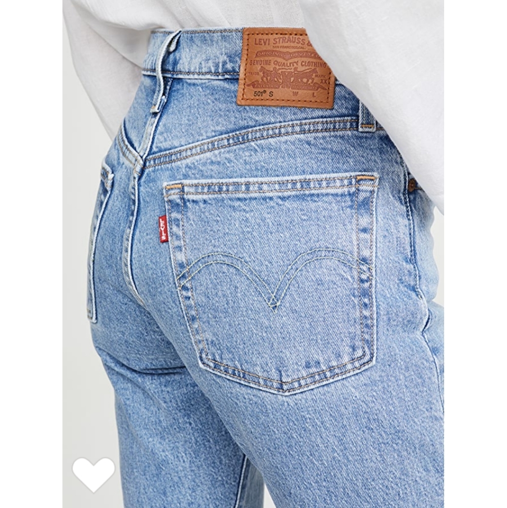 Levi 501 skinny slouchy button fly jeans
